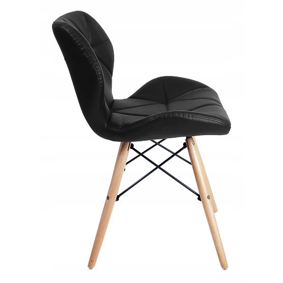 Moderná čalúnená stolička MURET čierna