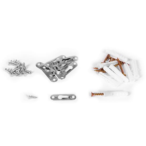 Moderná závesná polica s 8 policami biela