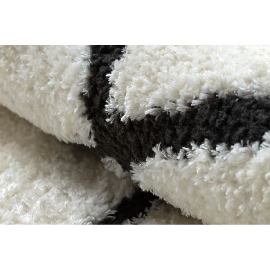 Moderný koberec MODE 8377 abstrakcia krémová / čierna