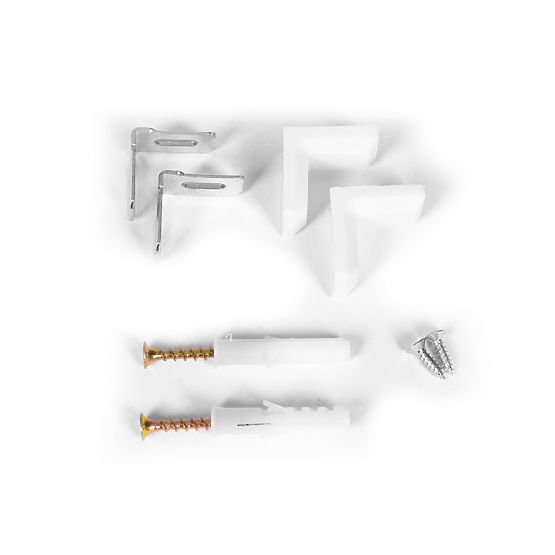 Moderný regál do obývacej izby mriežka 5 políc na knihy biely