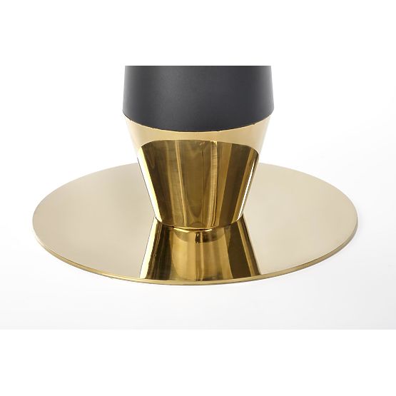 MOLINA okrúhly stôl, čierny mramor / čierna / zlatá (2p=1ks)