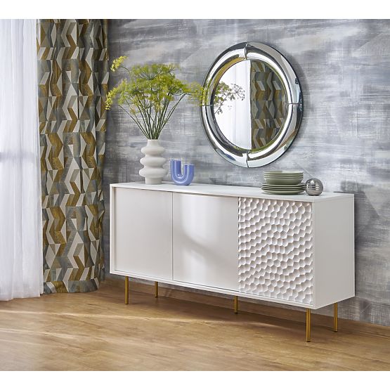 MOON nástenné zrkadlo, strieborné (1p=1ks)