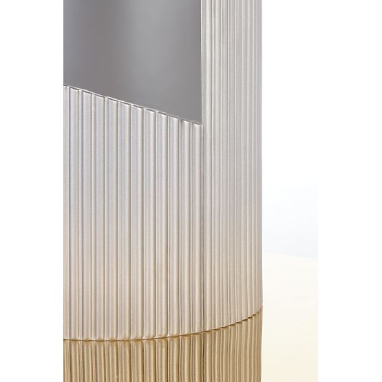 MUSCAT rozkladací stôl doska - sivý mramor, noha - svetlosivá / zlatá