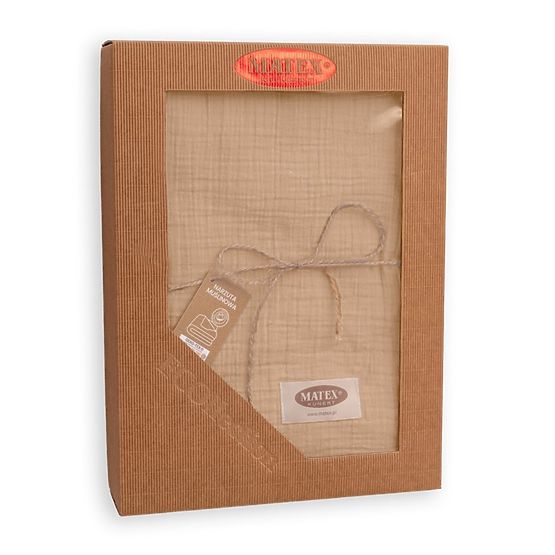 Mušelínový prehoz na posteľ 210x240 béžový