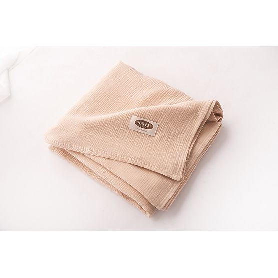 Mušelínový prehoz na posteľ 210x240 béžový