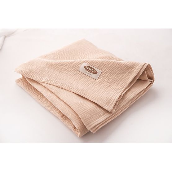 Mušelínový prehoz na posteľ 210x240 béžový