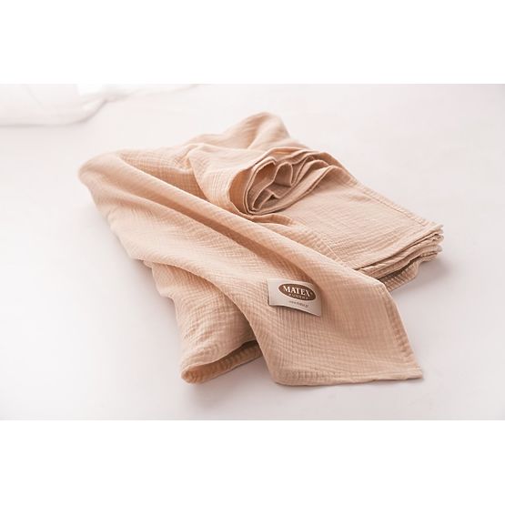 Mušelínový prehoz na posteľ 210x240 béžový