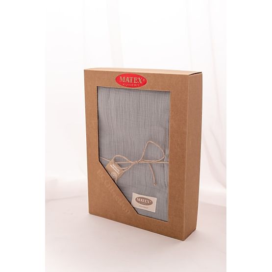 Mušelínový prehoz na posteľ 210x240 tmavo šedý