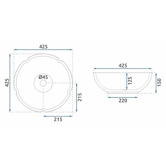 Nábytkové umývadlo Rea Asanti