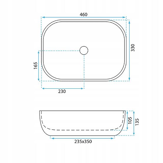 Nábytkové umývadlo REA Belinda Ash