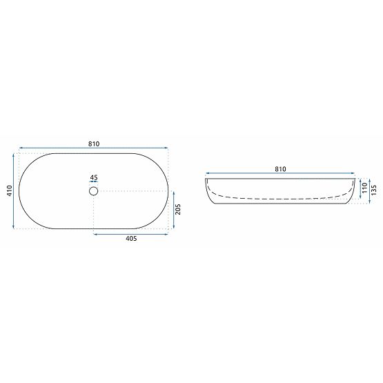 Nábytkové umývadlo REA CLEO 81 White