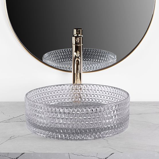 Nábytkové umývadlo Rea Cristal Light Grey