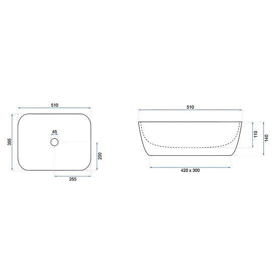 Nábytkové umývadlo Rea Freja Travertine Matt