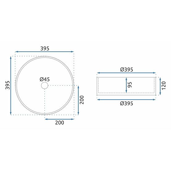Nábytkové umývadlo Rea Ingrid Black