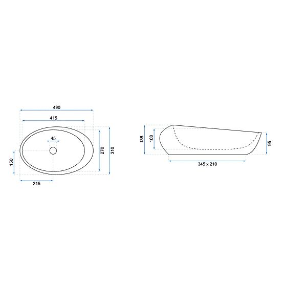 Nábytkové umývadlo Rea Roxy B Stone NATURE