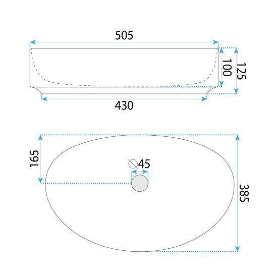 Nábytkové umývadlo Rea SABINA 50