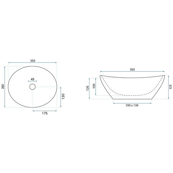 Nábytkové umývadlo Rea Sofia Mini Aiax Shiny