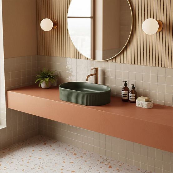 Nábytkové umývadlo Rea Vanda Olive Matt