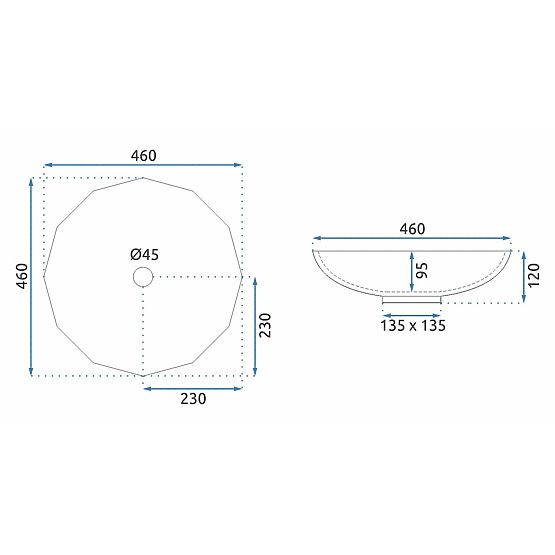 Nadčasové umývadlo REA ARCTIC BLACK