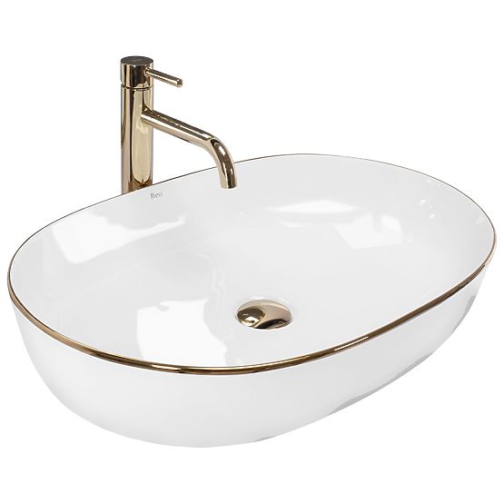Nadčasové umývadlo Rea CLEO 61 Gold Edge