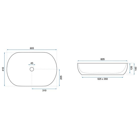 Nadčasové umývadlo Rea CLEO 61 WHITE MATT