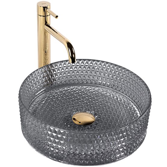 Nadčasové umývadlo Rea Cristal 35 Black