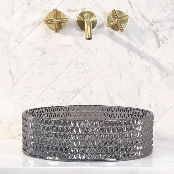 Nadčasové umývadlo Rea Cristal 35 Black