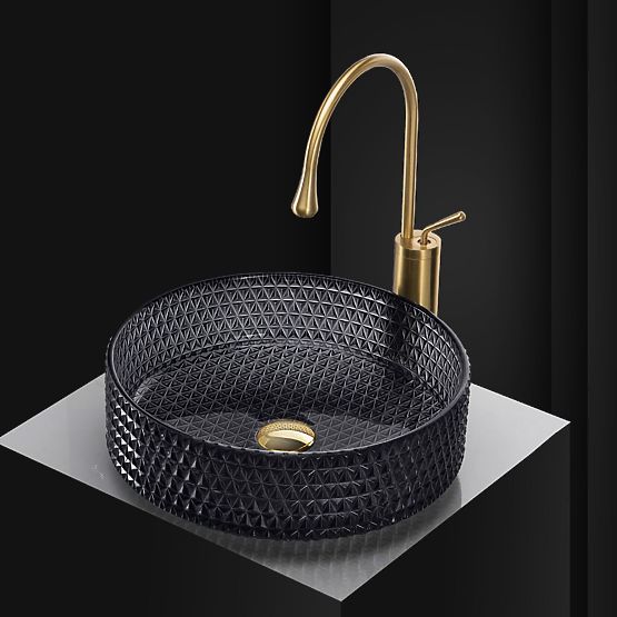 Nadčasové umývadlo Rea Cristal 35 Black