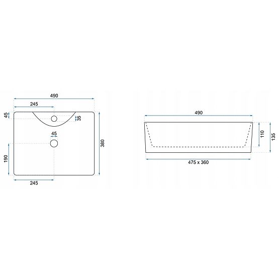 Nadčasové umývadlo REA Kelly Marmo