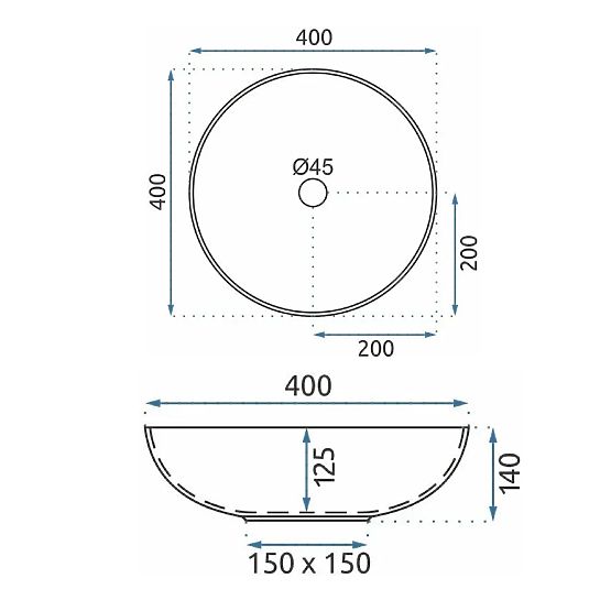 Nadčasové umývadlo Rea Mandala