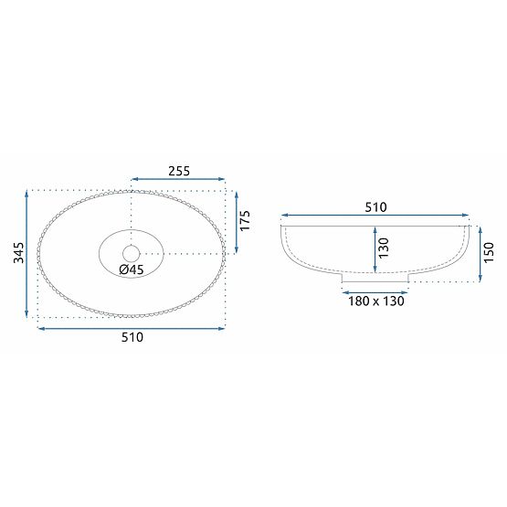 Nadčasové umývadlo Rea Nicole Transparentné