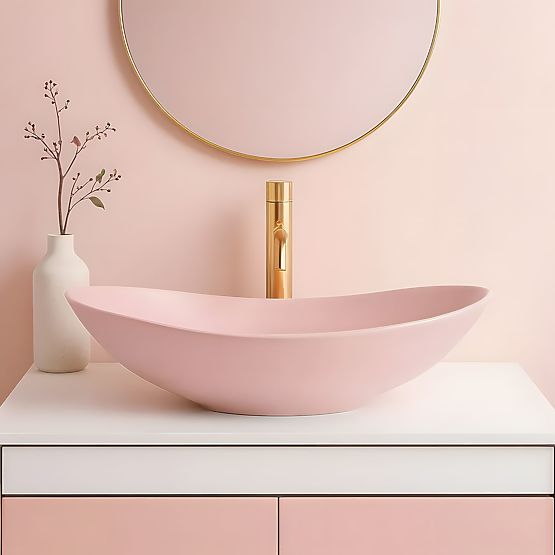 Nadčasové umývadlo Rea Royal Powder Pink Matt