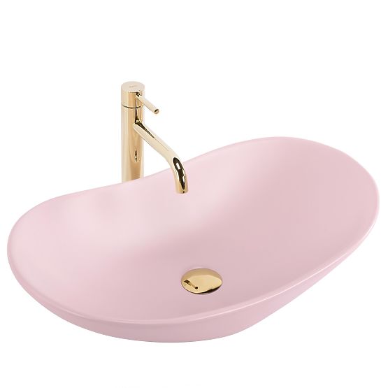 Nadčasové umývadlo Rea Royal Powder Pink Matt