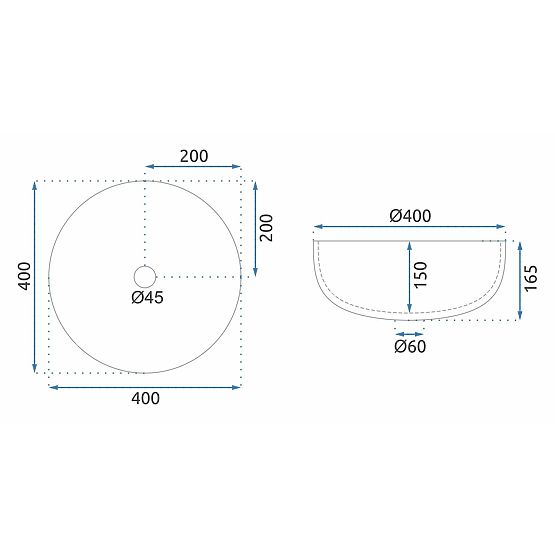 Nadčasové umývadlo Rea Sue Transparent