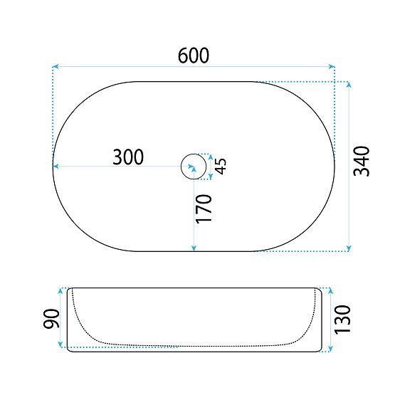 Nadstavné umývadlo Rea Vanda 61