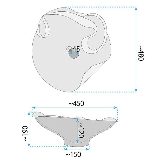 Nadstolové umývadlo Rea HM-12 Handmade ART
