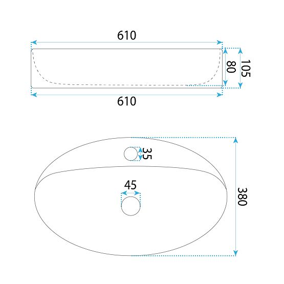 Nadstolové umývadlo REA Nastazja 61
