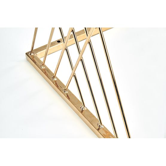 NANCY stolík zlatý / priehľadný