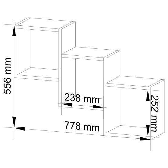 NÁSTENNÁ POLICA STAR BIELA