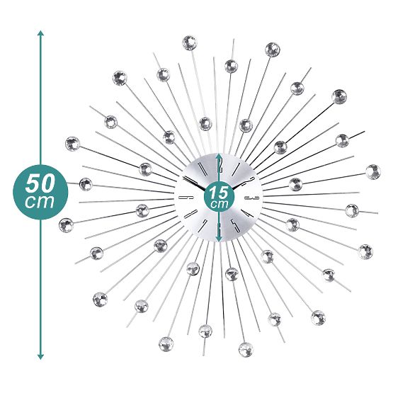 Nástenné hodiny Cristal Moon - 50 cm