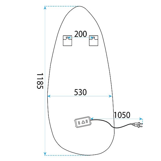 NÁSTENNÉ LED ZRKADLO 120x55cm YH-3359