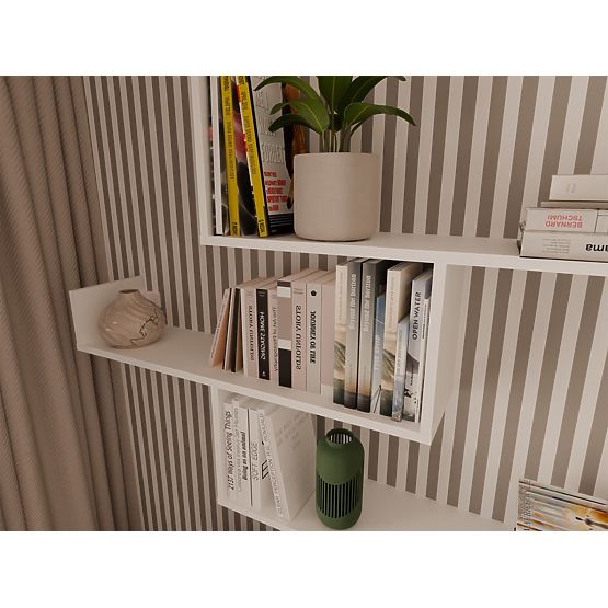 Nástenné Police KOBI Do Obývacej Izby BIELA