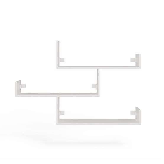 Nástenné Police KOBI Do Obývacej Izby BIELA