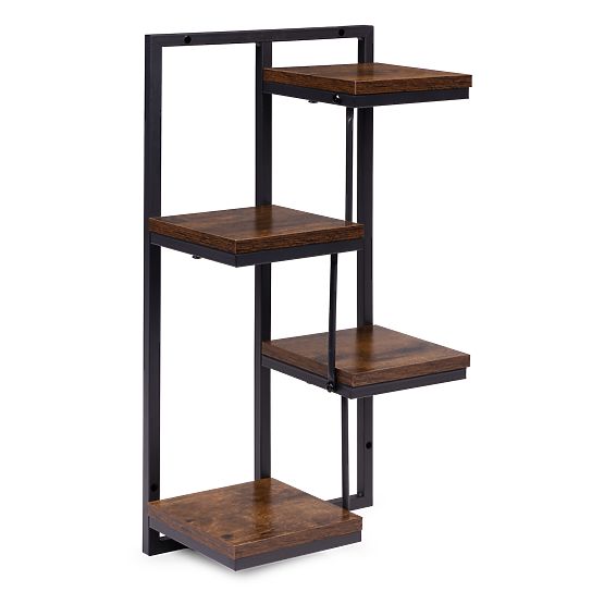 Nástenný kvetinový stojan polica na kvety dekorácia 4 úrovne loft ModernHome