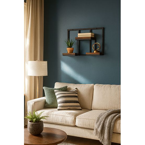 Nástenný kvetinový stojan závesná polica na kvety dekorácia 3 úrovne loft ModernHome