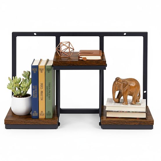 Nástenný kvetinový stojan závesná polica na kvety dekorácia 3 úrovne loft ModernHome