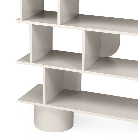 Nízky regál Rangali, kašmírový, zaoblený