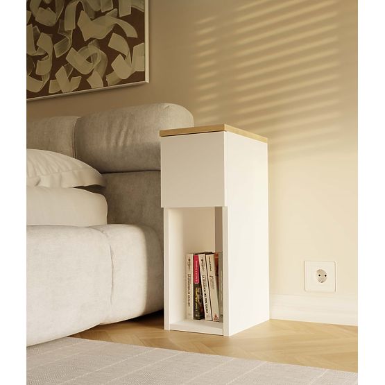 Nočný stolík GALAX 20/1S BIELA-ARTISAN