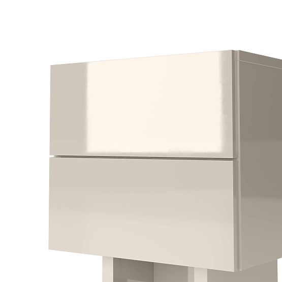 Nočný stolík Glim, kašmírový, lesklý