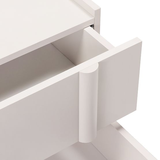 Nočný stolík Moss kašmírový, zaoblený